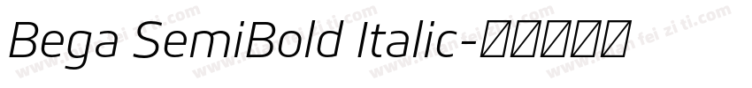 Bega SemiBold Italic字体转换